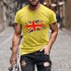 thumbnail image 2 of Mens Casual Manga Corta Botón Abajo Camisetas Estados Unidos Bandera Impresión Cuello Redondo Suéter Camiseta, Poliéster Casual Uso Diario para Hombres, 2 of 5