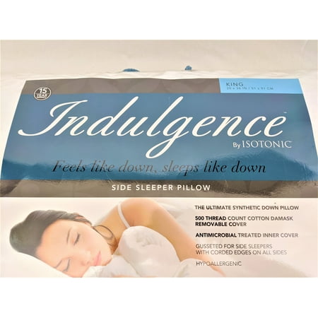 indulgence side sleeper pillow by isotonic 36