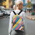 thumbnail image 7 of FORMRS Mini Backpack Purse for Women Travel Daypack Casual Shoulder Bag, Color Striped, 7 of 7