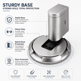 thumbnail image 5 of ABPETE Magnetic Door Stopper, No-Drill Adhesive Floor Door Stop with Silent Mechanical Catch, Heavy-Duty Door Holder for up to 3/4 in Gaps, Home and Garage, Silver, 5 of 7