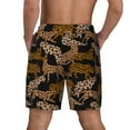 thumbnail image 4 of Balery Leopard Print Mens Swim Trunks Swim Shorts for Men Quick Dry Inseam Beach Shorts with Compression Liner Pocket-Large, 4 of 9