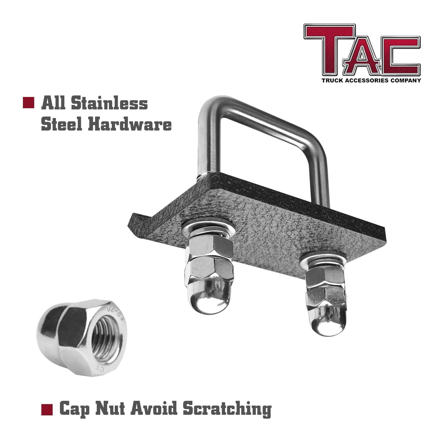 TAC Hitch Tightener Fit 1.25 and 2 Hitches 304 Stainless Steel Anti-Rattle Stabilizer Rust-Free Heavy Duty Lock Down Tow Clamp Suitable for Trailers Carriers & Racks No Wobble 