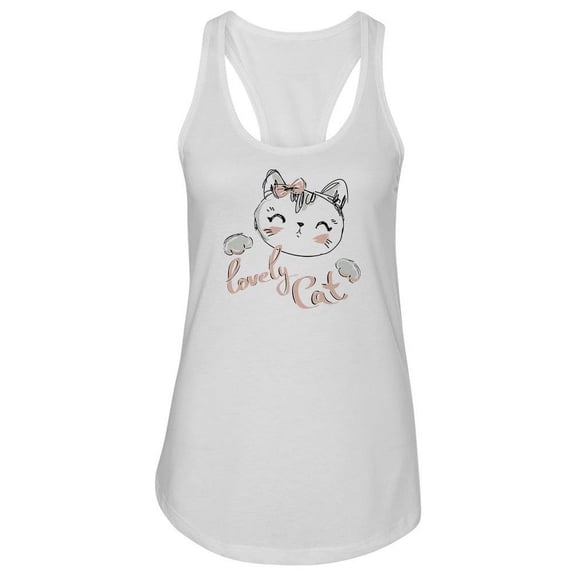 A Cute And Lovely Cat Racerback Tank Women -Image by Shutterstock, Female x-Large