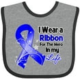 thumbnail image 3 of Inktastic Colon Cancer Ribbon Hero in My Life Boys or Girls Baby Bib, 3 of 4