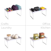 Mainstays Stackable Laundry Organizer Shelf, White