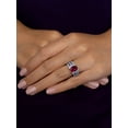 thumbnail image 3 of 1.30 Carat Oval Cut Red Ruby with Natural Diamond Shiny Engagement Ring for Ladies Solid 14K White Gold Size 4.5 by Diamond-Capitals, 3 of 6