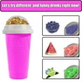 thumbnail image 5 of Ragnify Slushy Cup Slushie Maker Ice Cup Silica Cup Pinch Cup Summer Cooler Smoothies Cup Double Layer Squeeze Cup Slush Maker Cup Home DIY Smoothie Cup for Children and Adult(Pink ), 5 of 5