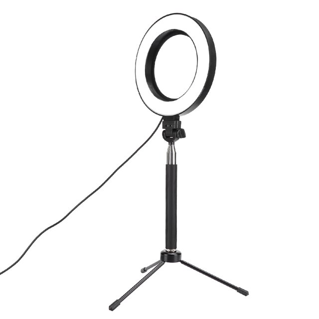 Luz de relleno de transmisión en vivo NikouMX Plástico negro 16 cm