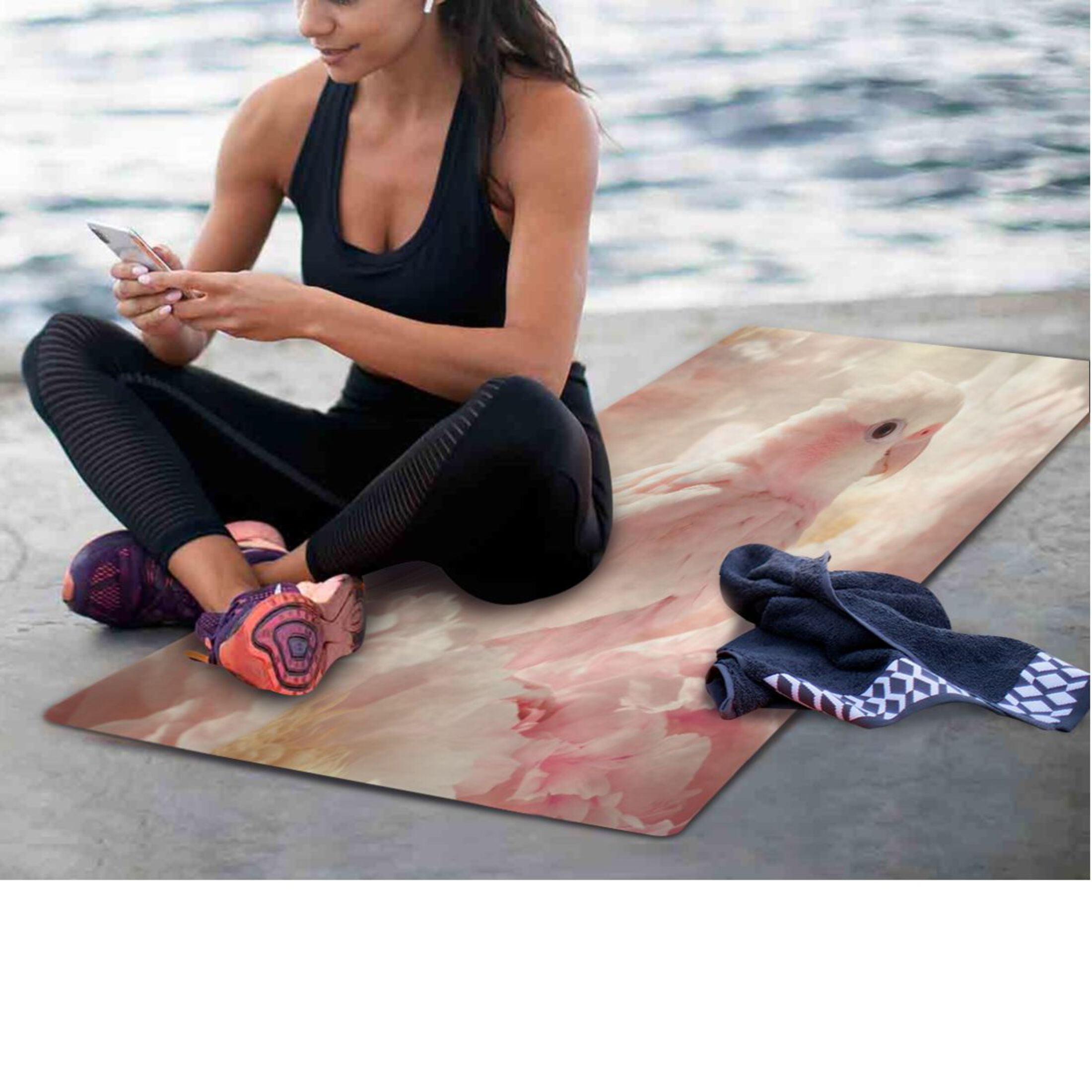 BZSMCE Yoga Mat Women Fitness Mat Cotton Candy Serenity Pattern