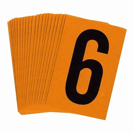 Brady Reflective Numbers And Letters 6 PK25 5910-6