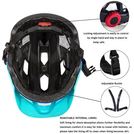 Youyo Kids Helmet Sifvo Kids Bike Helmet Boys And Girls Bike Helmet With Cool Visor Helmet For 5 14 Years Old Kids Bike Helmet Teen Bike Helmet Adju