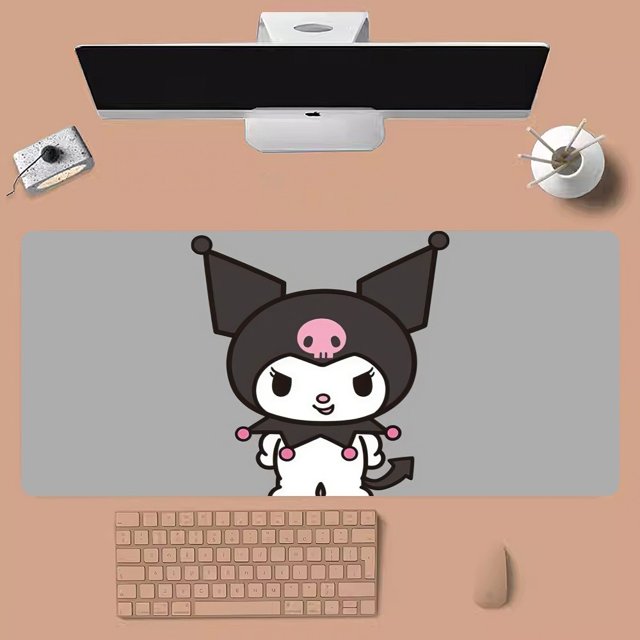 Cute Kuromi Mousepad Large Gaming Compute Gamer PC Keyboard Mouse Mat