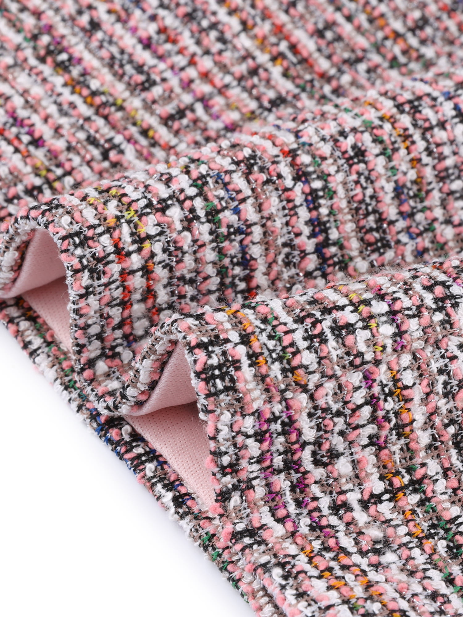 DARING DIVA Women's Tweed Sleeveless Vest Halter Neck Casual Waistcoat M Pink