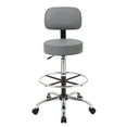thumbnail image 4 of Boss Office Products Antimicrobial Vinyl Mid-Back Medical/Drafting Stool, Grey, 4 of 9