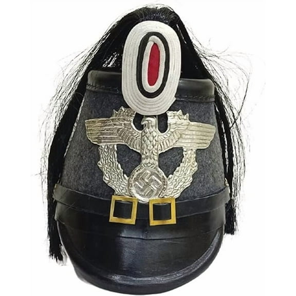 THOR INSTRUMENTS Medieval Black Leather German Prussian Shako Helmet Rustic Vintage Home Decor Gifts