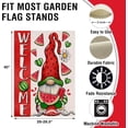 thumbnail image 2 of Welcome Summer Watermelon Gnome Large Decorative House Flag, Popsicle Daisy Flower Yard Garden Outside Decor, Seasonal Burlap Outdoor Home Decoration Double Sided 28 x 40, 2 of 6