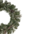 thumbnail image 4 of Northlight Pre-Lit Battery Operated Frosted Pine Christmas Wreath - 24" - Warm White LED Lights, 4 of 4