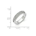 thumbnail image 4 of White Sterling Silver Ring Band Wedding Cubic Zirconia CZ, 4 of 5