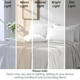 thumbnail image 5 of Southshore Fine Living, Inc. 2-Pack Queen Size Flat Sheets Only, Premium Gray Bed Sheets, Light Grey, 5 of 6