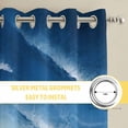 thumbnail image 6 of Navy Blue Ombre Ocean Kitchen Curtains Window Panels, Watercolor Coastal Beach Waves Insulated Window Treatment Curtain, Grommet Curtains for Bedroom/Living Room/Bathroom, 2 Piece 42"Wx63"L, 6 of 8