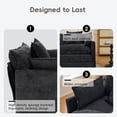 thumbnail image 6 of Lovableguy Modern Oversized Accent Chair with Ottoman,Chenille Deep Seat Upholstered Armchair,Comfy Single Sofa Couch for Living Room Bedroom Office Apartment,Black, 6 of 7
