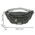 thumbnail image 3 of Unique Bargains 1 Pc Fanny Pack Bamboo Leaves Pattern Waist Bag Black, 3 of 6