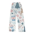 thumbnail image 5 of WTOBBY Women's Merry Christmas Flannel Pajama Pants, Fashionable Print Sleepwear with Holiday Designs,Soft and Warm Women's Pajama Bottoms for Winter Season,Light Blue M, 5 of 6