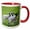 Red/White, variant on 3drose, England, West Yorkshire. Lambs., 11oz Two-tone Black Mug