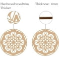 thumbnail image 3 of 10inch Wood Flower Wall Decor Wooden Wall Art Grid Sacred Geometry Laser Cut Wall Sculpture Hanging Decor Spiritual Symbol Round for Home Office Studio Decoration, 3 of 7