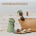 thumbnail image 5 of Sombreros de visera para mujer, sombrero de playa de paja de ala ancha, sombreros de cola de caballo para mujer, disquete plegable, 5 of 5