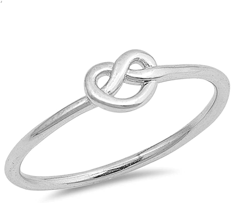 CHOOSE YOUR COLOR Sterling Silver Marquise Knot Ring