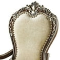 thumbnail image 2 of 24 Inch Classic Upholstered Armchair, Scrolled Details, Nailhead, Brown- Saltoro Sherpi, 2 of 2