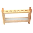thumbnail image 4 of HUGFEGWE 0.7" (18mm) Holes Wood Wooden Test Tube Rack Holder Stand for API 10ml 25ml Test Tubes Lab Tube Racks Pen Holder (10ml 6Slots) UA824-1851, 4 of 6