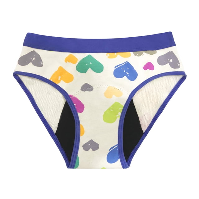 Fadeal Culotte Menstruelle Imperméable pour Femmes, Coton, Blanc 2TP