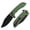 Green, variant on Tenable Entity EDC Pocket Knife Blackwash 14C28N Blade,Blue Aluminum Handle,Nalu Knives Designers,B1036F5