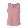 thumbnail image 5 of EKOUSN Women's Summer Basic Sleeveless V Neck Casual Tank Tops Loose Shirts, 5 of 5