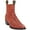 Cognac, variant on Mens Short Ankle Crocodile Alligator Print Leather Western Cowboy J Toe Boot