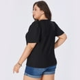 thumbnail image 3 of MLDRA Women's Plus Size T Shirts Oversized Tees Summer Half Sleeve Crew Neck Tunic Tops, 3 of 6