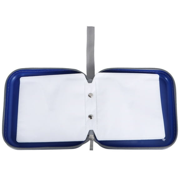 FELTECHELECTR Blue Plastic Disc Storage Case with Large Capacity and Scratch Resistant Design