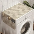 thumbnail image 1 of Floral Washing Machine Organizer, Pattern of Romantic Rose Silhouettes in Pastel Tones, Anti-slip Fabric Top Cover for Washer and Dryer, Grey Yellow Eggshell, by Ambesonne, 1 of 1
