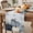 Ice Blue, variant on Navy Blue Pumpkin Fall Table Runner - 48 Inch Long Thanksgiving Ombre Maple Leaf Harvest Cotton and Linen Blended Dress Scarves Farmhouse Table Runner for Kitchen Dining, Coffee Table, 13" x 48"
