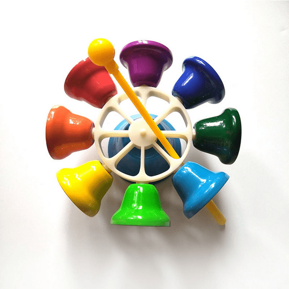 Desk Bells Metal Hand Bells Kids Toddler 8-Tone Knocking Bell Educational Percussion Musical Instrument Toys Musical Learning Picture 1
