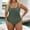 Army Green, variant on Women's Plus Size Swimwear Monokini Push Up Bathing Suit for Women Deep U Neck Summer Beach Vacation plus Swim Suit Swimwear Women Shorts plus Bathing Suits for Women plus Size Swimsuit Bottoms