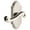 Polished Nickel, variant on Grandeur 821039 Arc Solid Brass Left Handed Passage Door Lever Set - Bronze