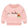 thumbnail image 1 of PMVFHDE Sweat-Shirt de Noël pour Filles Mode Décontractée Imprimé Lettre Col Rond Manches Longues Chandail en Molleton Doux Confortable pour Enfants Rose, 2-3 Ans, 1 of 2