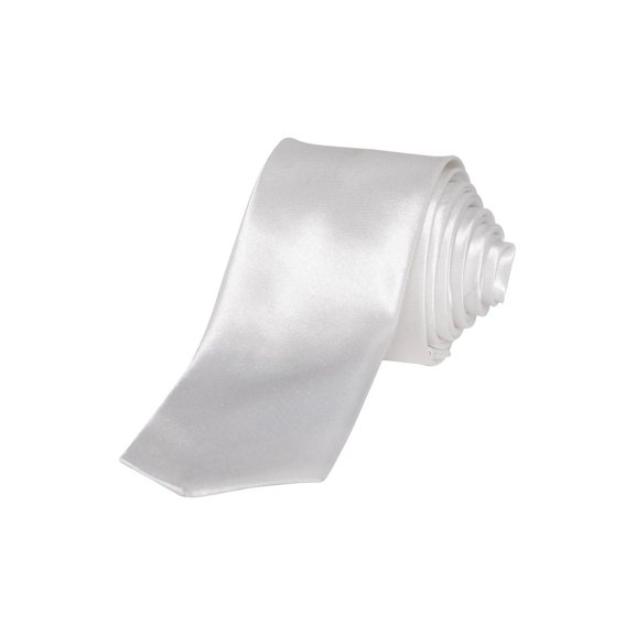 100% Polyester Unisex Fashion Neck Tie White