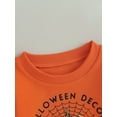 thumbnail image 5 of Wassery Infant Baby Halloween Clothes for Boys Girls Toddler Autumn Winter Sweatshirts Long Sleeve Round Neck Pumpkin Spider Web Letter Print Pullovers Tops Halloween Costume 6M-4Y, 5 of 8