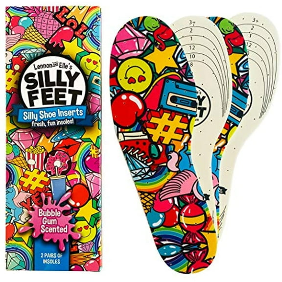 Silly Feet Kids Insoles - Replacement Shoe Inserts for Children, 2 Pairs