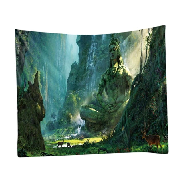 Tapiz de poliéster de 79''/90'' para colgar en la sala de estar Buda_200x150cm