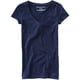 thumbnail image 1 of Aeropostale - Camiseta básica con cuello en V para mujer, color azul, XL, 1 of 1